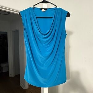 Blue Women's Drape Blouse
